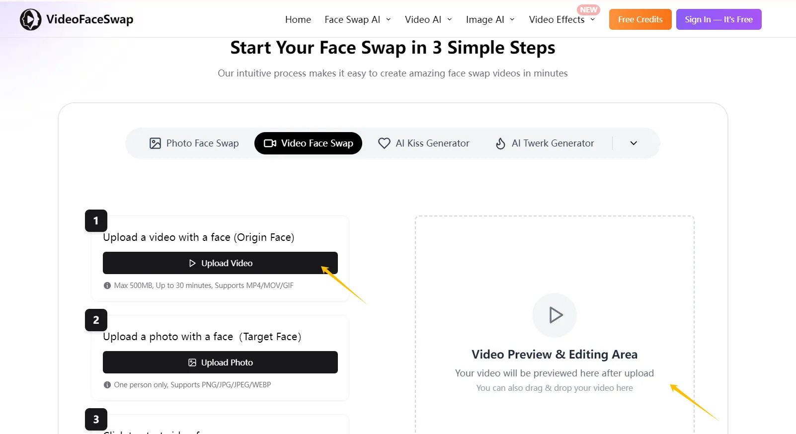 Three Steps to Face Swap with VideoFaceSwap-step 1 Three Steps to Face Swap with VideoFaceSwap-step 1