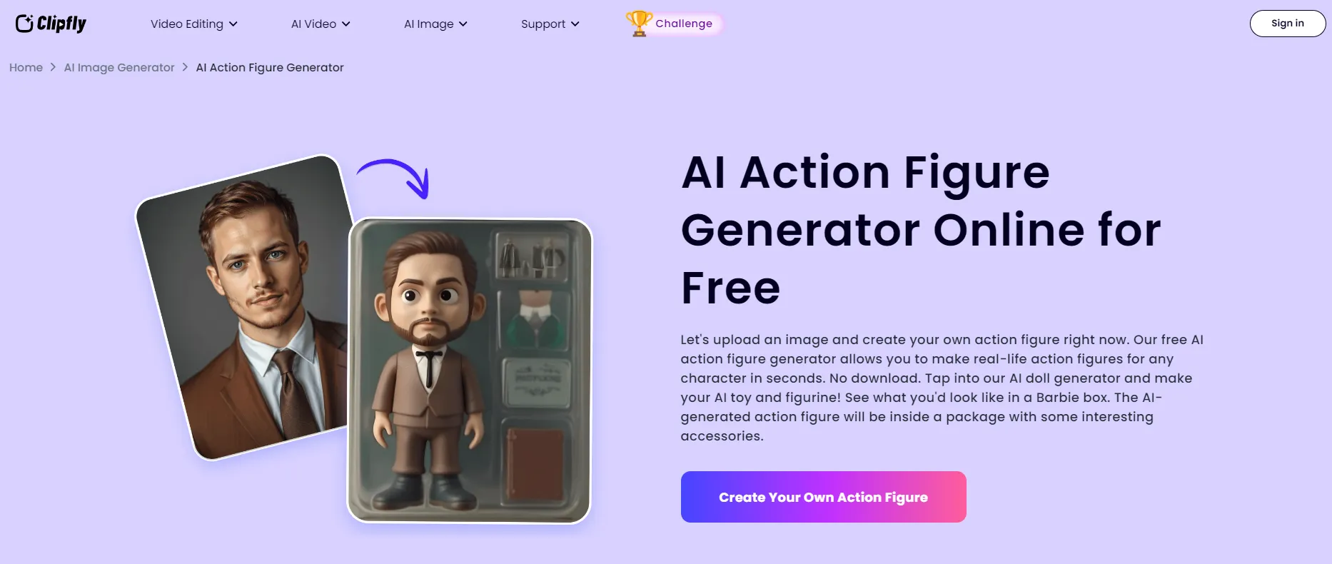 Top 5 Tools to Create AI Action Figures - Clipfly
