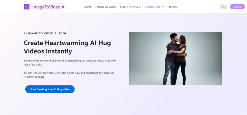 ImageToVideo AI-AI hug video generator