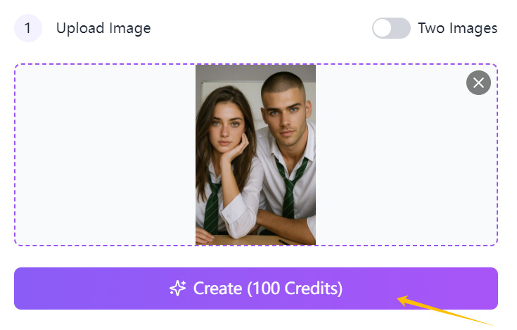 How to Create a Free AI Hug Video with VideoFaceSwap-step 2