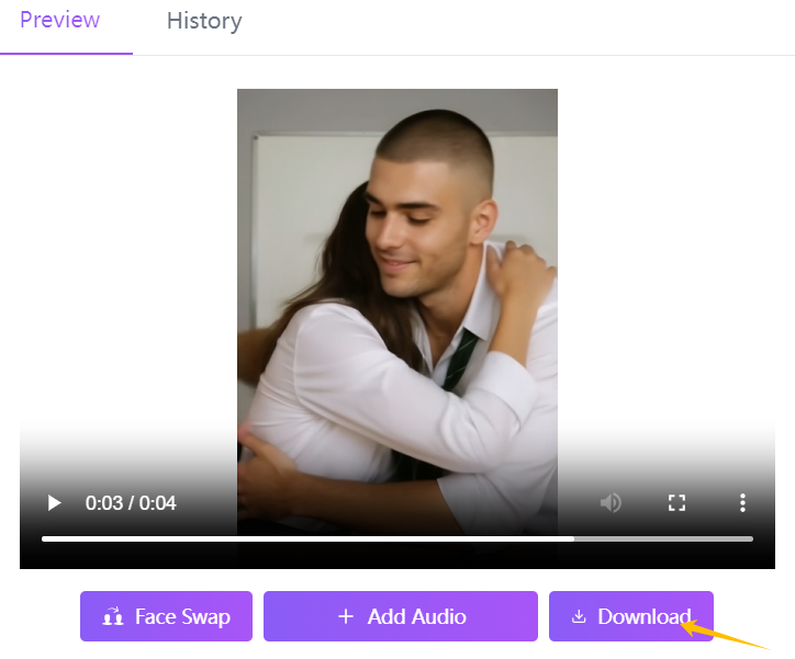 How to Create a Free AI Hug Video with VideoFaceSwap-step 3